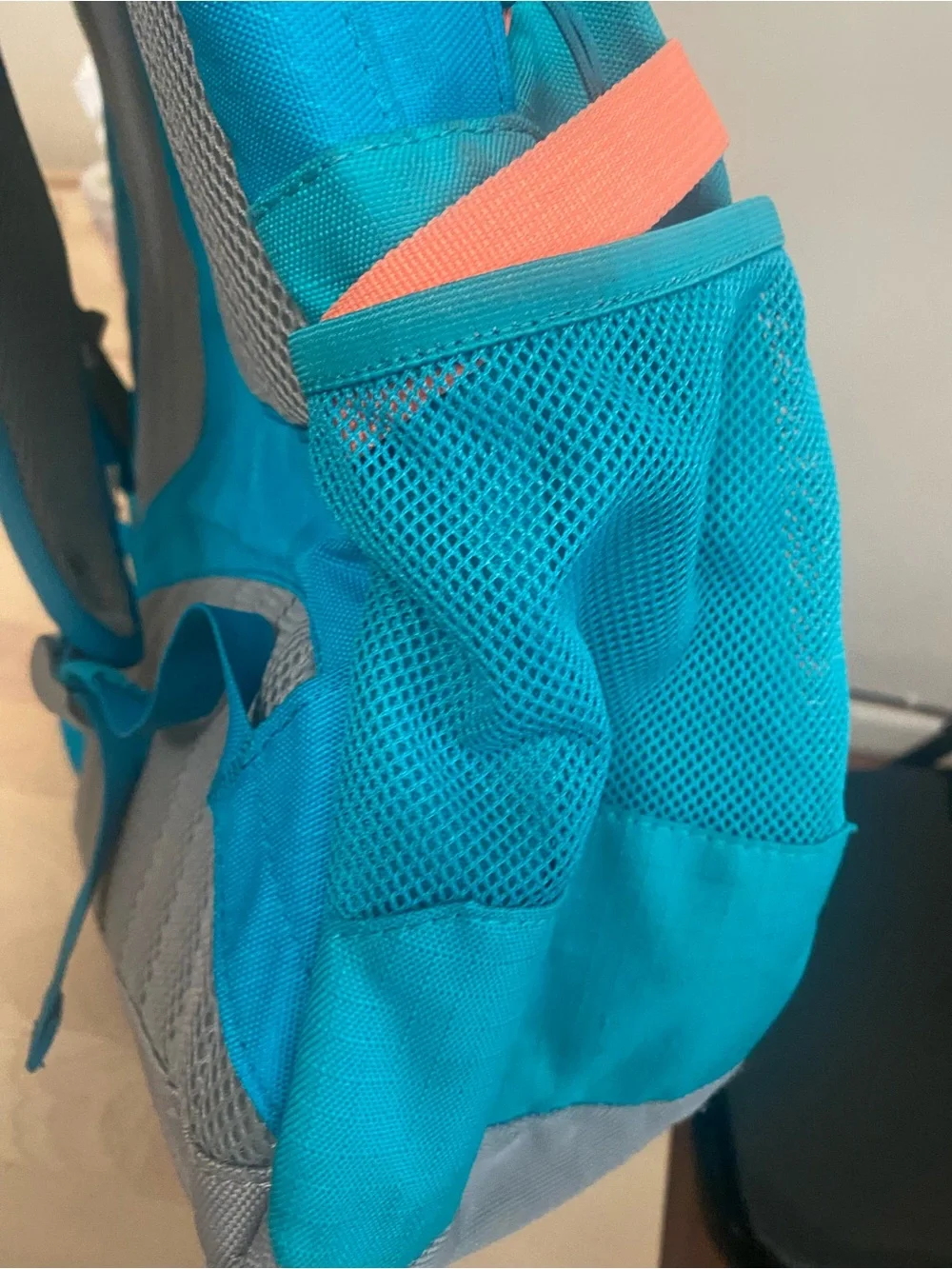 Land’s End Teal and Coral Women’s Everyday Backpack - Lightweight Travel Bag